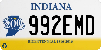 IN license plate 992EMD