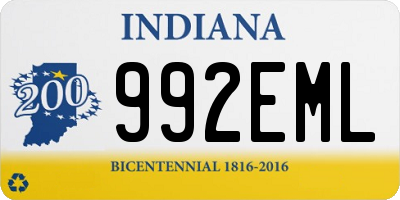 IN license plate 992EML