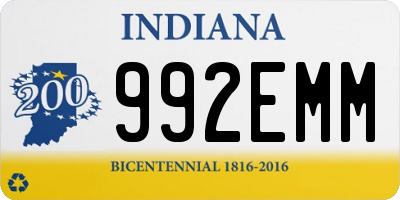 IN license plate 992EMM