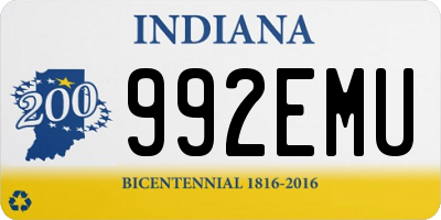 IN license plate 992EMU