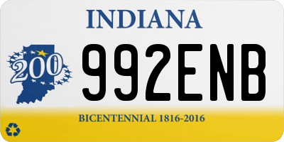 IN license plate 992ENB