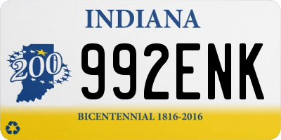 IN license plate 992ENK