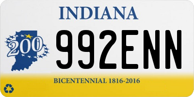 IN license plate 992ENN