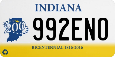 IN license plate 992ENO