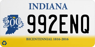 IN license plate 992ENQ