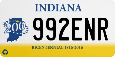 IN license plate 992ENR