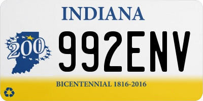 IN license plate 992ENV