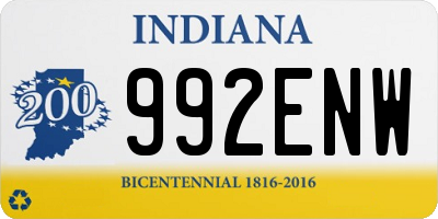 IN license plate 992ENW