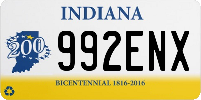 IN license plate 992ENX