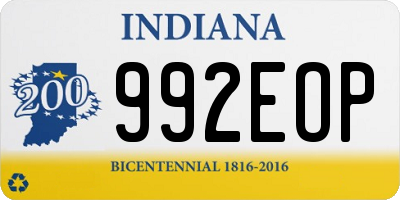 IN license plate 992EOP