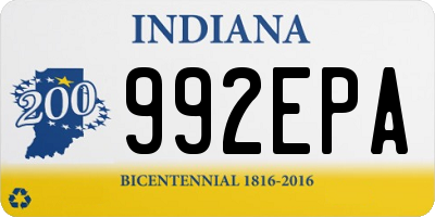 IN license plate 992EPA