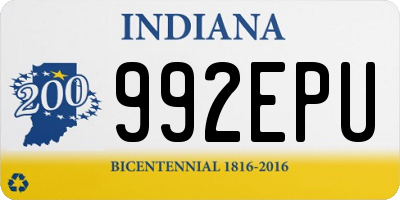 IN license plate 992EPU