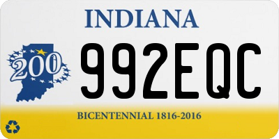 IN license plate 992EQC