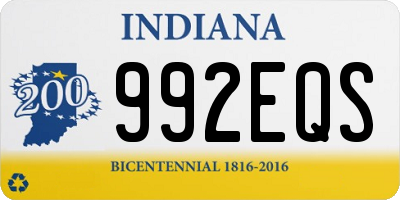 IN license plate 992EQS