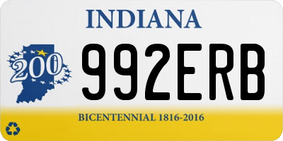 IN license plate 992ERB