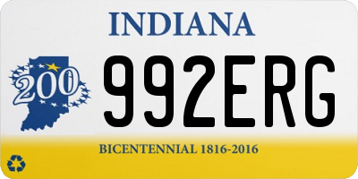 IN license plate 992ERG