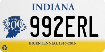 IN license plate 992ERL