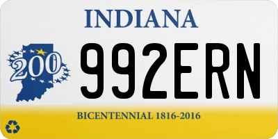 IN license plate 992ERN