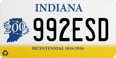 IN license plate 992ESD