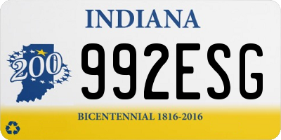 IN license plate 992ESG