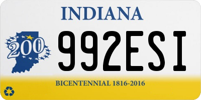 IN license plate 992ESI