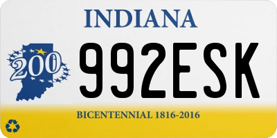 IN license plate 992ESK