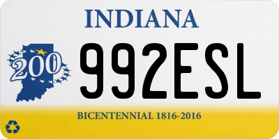 IN license plate 992ESL