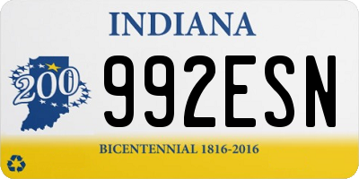 IN license plate 992ESN