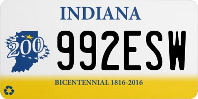 IN license plate 992ESW