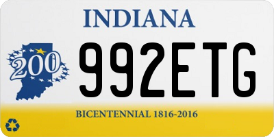 IN license plate 992ETG