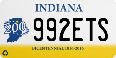 IN license plate 992ETS