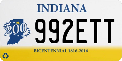 IN license plate 992ETT