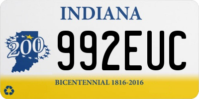 IN license plate 992EUC