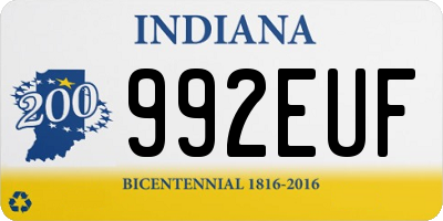 IN license plate 992EUF