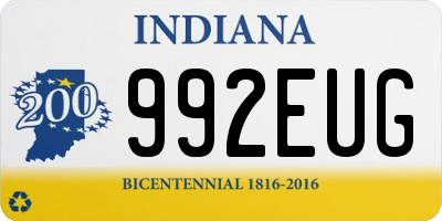 IN license plate 992EUG