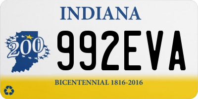 IN license plate 992EVA