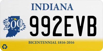 IN license plate 992EVB