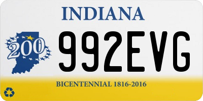 IN license plate 992EVG
