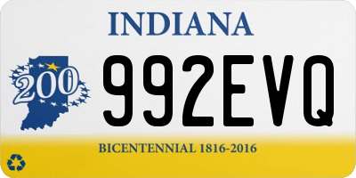 IN license plate 992EVQ