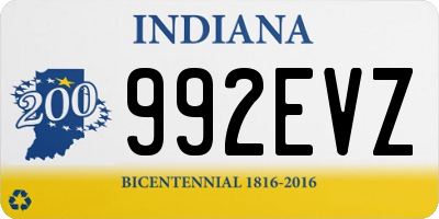 IN license plate 992EVZ