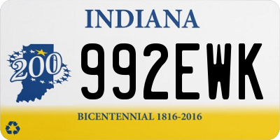 IN license plate 992EWK