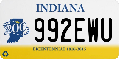 IN license plate 992EWU