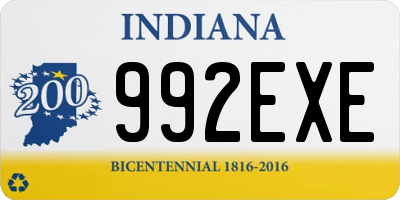 IN license plate 992EXE