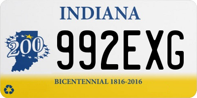 IN license plate 992EXG