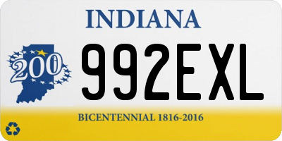 IN license plate 992EXL