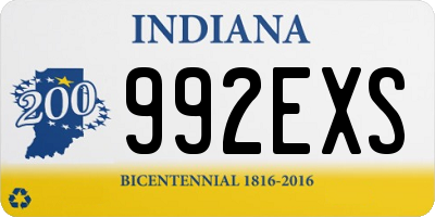 IN license plate 992EXS