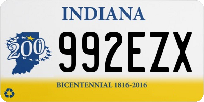 IN license plate 992EZX