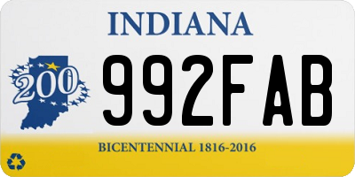 IN license plate 992FAB