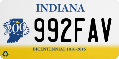 IN license plate 992FAV