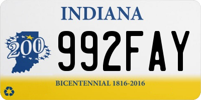 IN license plate 992FAY